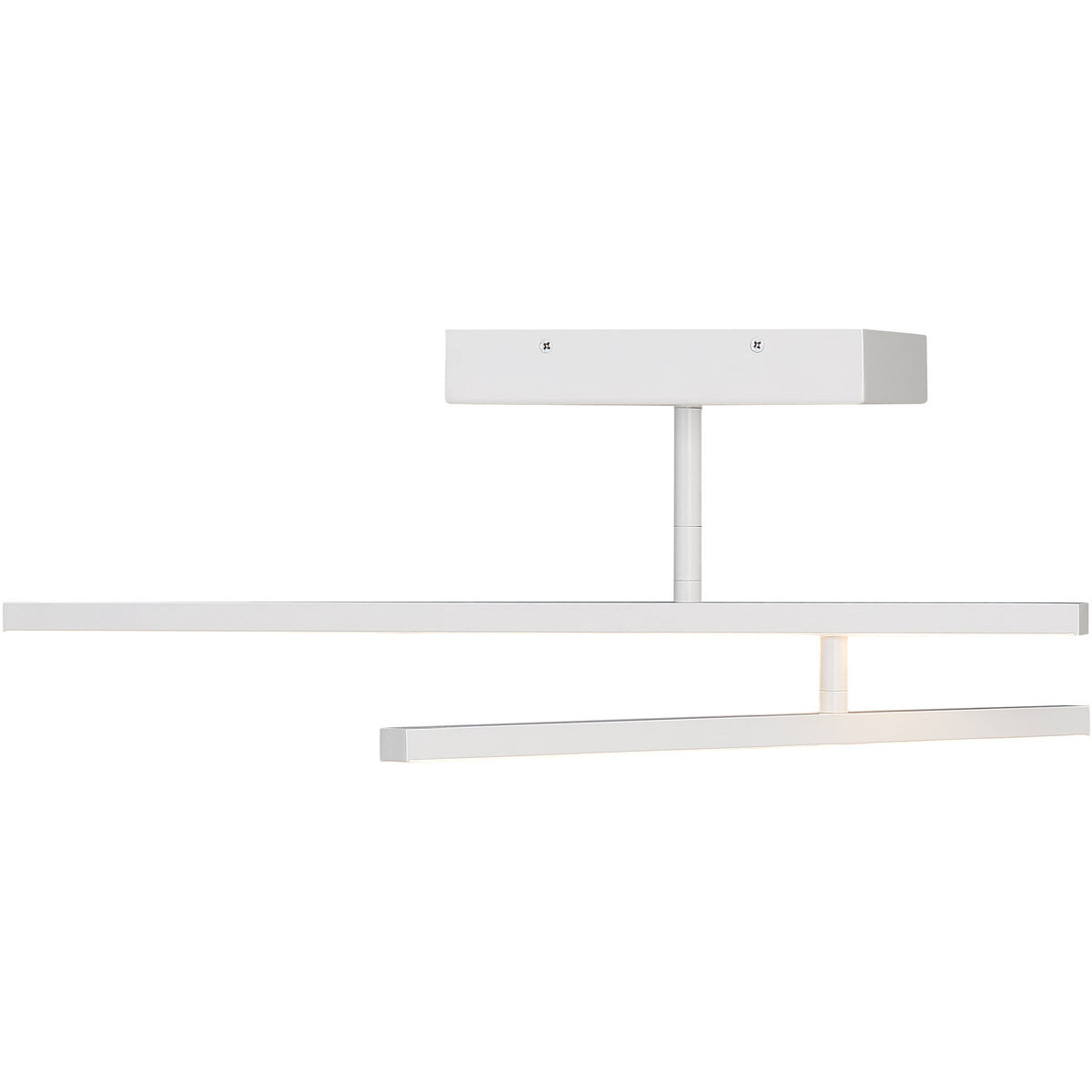 Duo LED 4.75 inch Matte White Semi-Flush Mount Ceiling Light